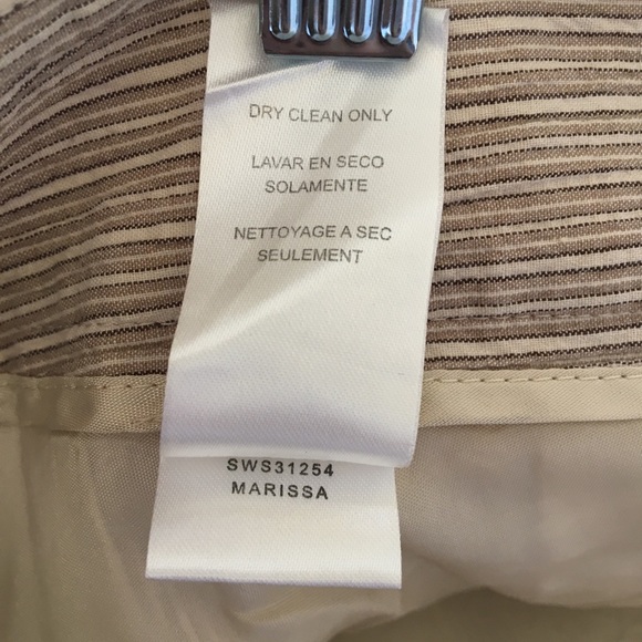 BCBGMAXAZRIA Textured Pinstripe Khaki Skirt - 12 - Picture 7 of 7